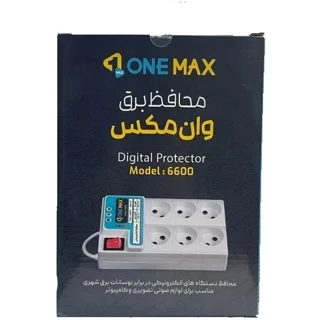 محافظ برق وان مکس مدل 6600 ظرفیت ۶ خانه با کابل ۳ متر